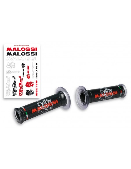 Puños Malossi "TRIBAL" Color Negro Sin Tope