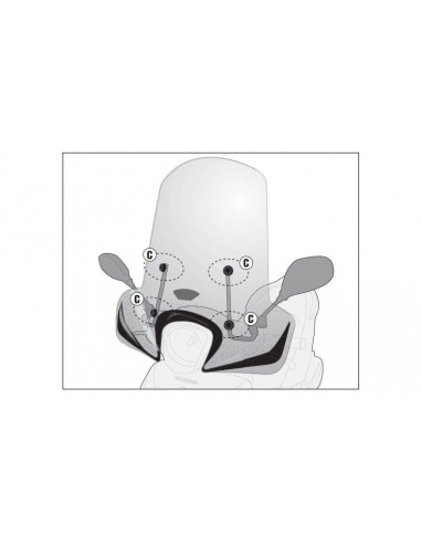 Kit de montagem Givi A1125A para Honda SH Mode...