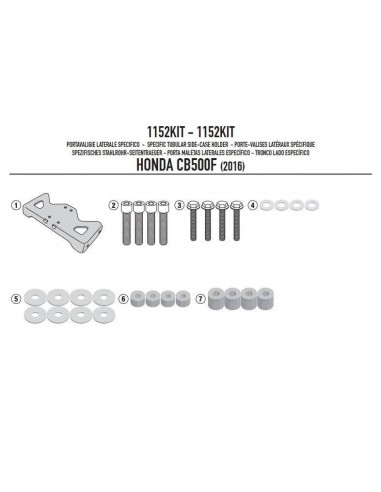 Kit Anclajes Porta Maletas Givi 1152KIT Honda CB 500 F (16-17)