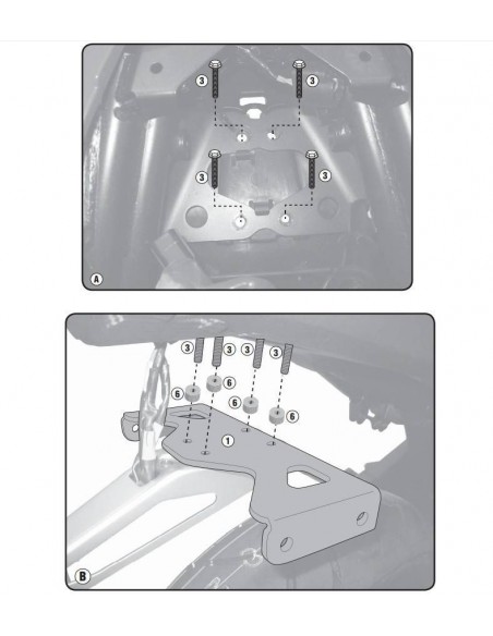 Kit de montagem de alforges Givi 1152KIT para Honda CB 500 F (16-17)