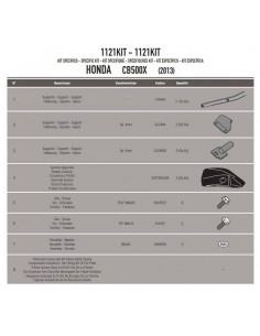 Kit Anclajes Porta Maleta Lateral Givi 1121KIT Honda CB 500 X (13-18)