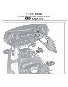 Kit Montaje Givi 1111KIT Honda NC 700 / 750 - S / X (12-15)