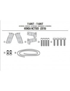 Kit de montagem Givi 1146KIT para Honda NC 750 S / X (16-17)