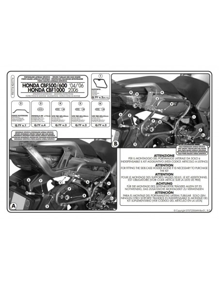 Porta Maletas Lateral Givi PLX174 Honda CBF 600 S / N (04-12)