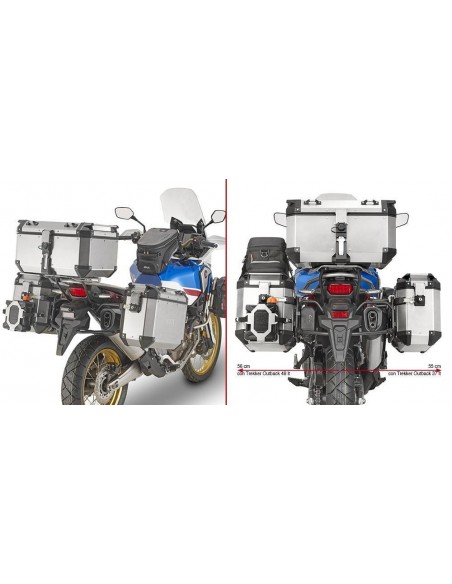 Bagageiro lateral Givi PL1161CAM CRF 1000 L Africa Twin (18-19)