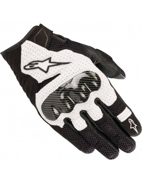 Guantes Alpinestars SMX-1 Air V2 Negros y blancos