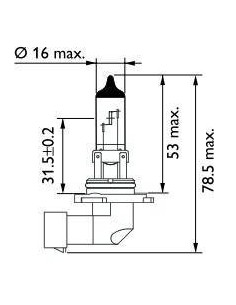 Lâmpada óptica halógena Philips HB4 2
