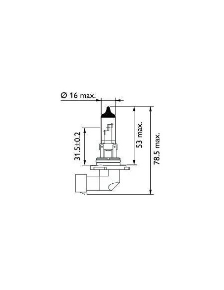 Lámpara Philips de óptica Halógena HB4