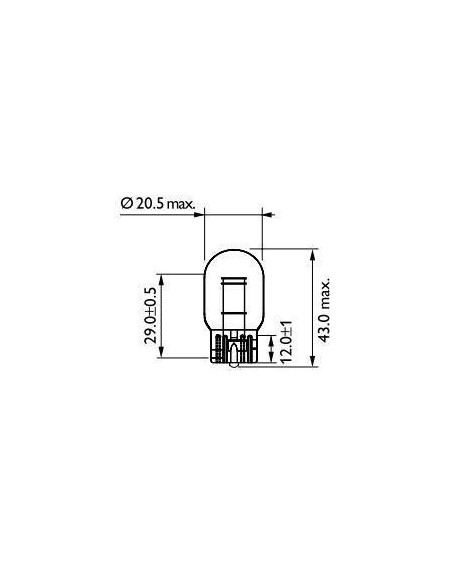 Lámpara Philips de freno / posición W21 / 5W