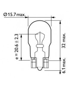 Lámpara Philips de intermitente W16W 2