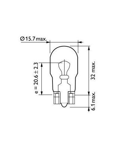 Lâmpada de pisca Philips W16W