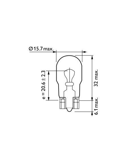 Lâmpada de pisca Philips W16W