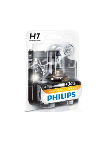 Lámpara Philips de óptica Halógena H7 VISION MOTO