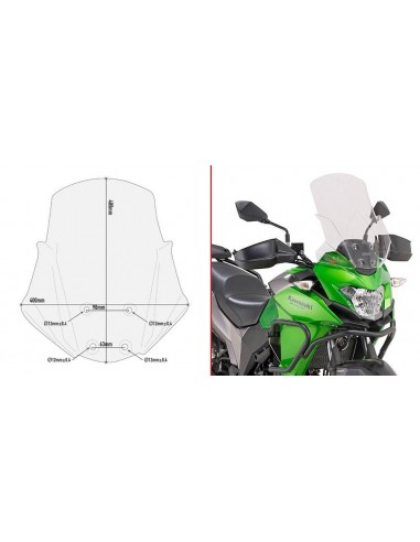 Cúpula Transparente Givi D4121ST Kawasaki Versys-X 300 (17-)