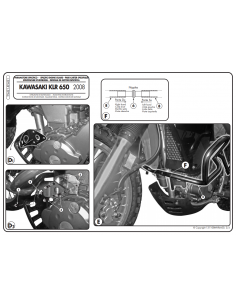 Protetores de motor Givi TN421 Kawasaki KLR 650 Enduro...