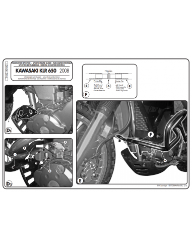 Defensas Motor Givi TN421 Kawasaki KLR 650 Enduro (07-18)