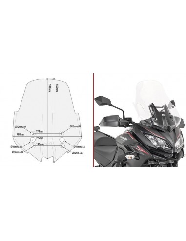 Cúpula Transparente Givi D4120ST Kawasaki Versys 1000 (17-18)