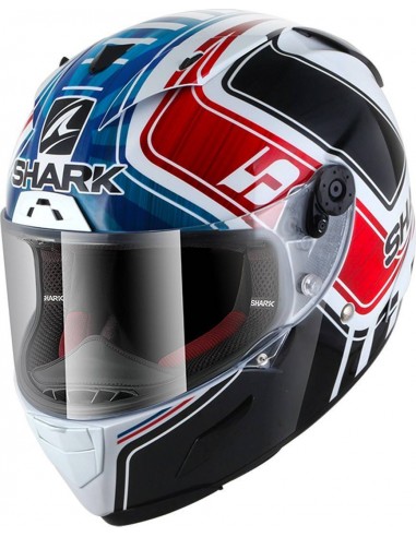 Casco Shark Race-R Pro Réplica Zarco GP de France | Blanco - azul - rojo Casco Shark Race-R Pro Réplica Zarco GP de France | Blanco - azul - rojo