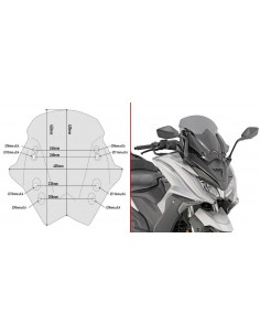 Cúpula Ahumada Givi D6110S Kymco AK 550 (17-) - Ahumado