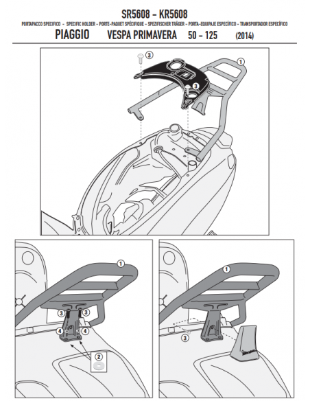 Fixação Vespa Primavera / Sprint 50-125-150 (14-18)