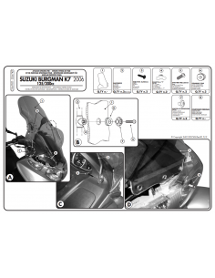 Kit Montaje Givi D267KIT Suzuki Burgman 125 / 200 ABS...