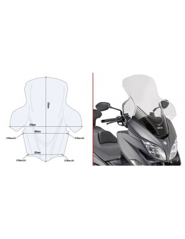 Pára-brisas Transparente Givi D3115ST Suzuki...