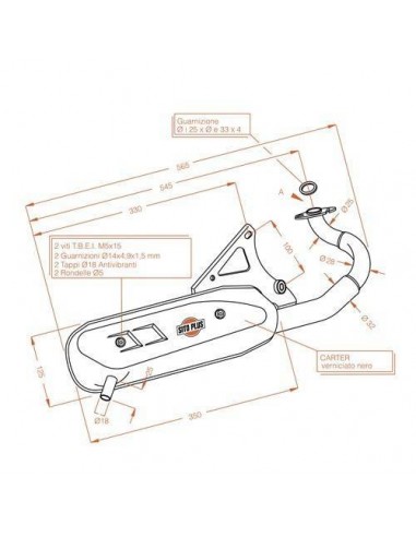 Escape Sito Yamaha Jog - Axis - Breeze