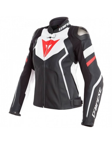 Chaqueta Dainese Avro 4 Lady Negro mate-blanco-rojo fluor Chaqueta Dainese Avro 4 Lady Negro mate-blanco-rojo fluor