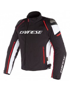 Casaco Dainese Racing 3 D-Dry - Fluor preto-branco-vermelho