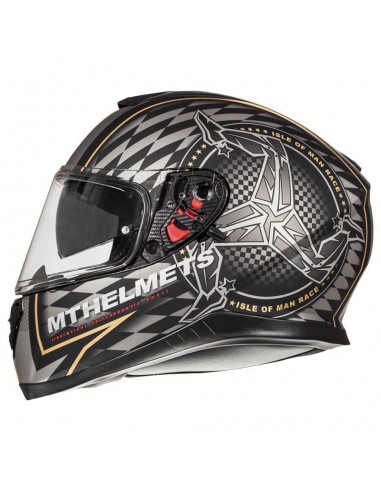 Casco MT Thunder 3 SV Isle of Man | Negro mate y dorado Casco MT Thunder 3 SV Isle of Man | Negro mate y dorado