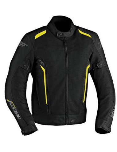 Chaqueta Seventy Degrees SD-JT32 Racing / Touring | Negra y amarilla fluor