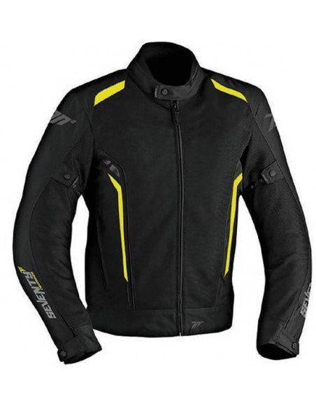 Chaqueta Seventy Degrees SD-JT32 Racing / Touring | Negra y amarilla fluor