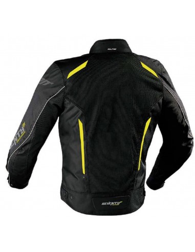 Chaqueta Seventy Degrees SD-JT32 Racing / Touring | Negra y amarilla fluor