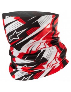 Cubrecuello Alpinestars Blurred | Negro, blanco y rojo