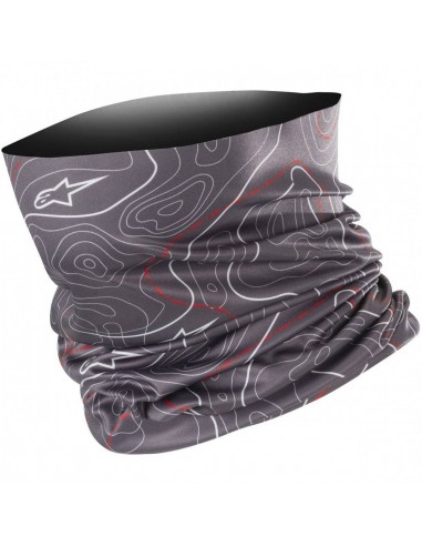 Cubrecuello Alpinestars Contours | Antracita, gris y rojo Cubrecuello Alpinestars Contours | Antracita, gris y rojo