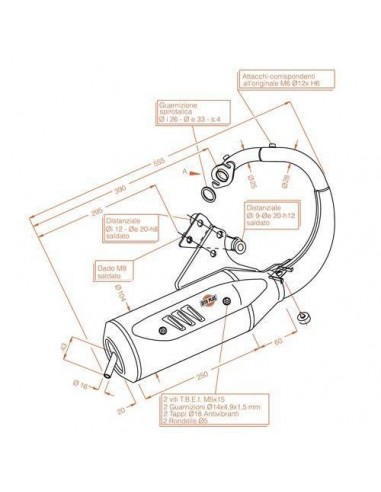 Escapamento Leovince Sitoplus para Honda SFX 50