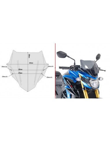 Para-brisa Givi A3113 Fumê para Suzuki GSX S...