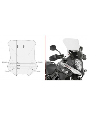 Givi D3112ST Pára-brisa Transparente Suzuki DL...