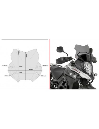 Givi D3112B Tela Fumada Suzuki DL 650 V-Strom...
