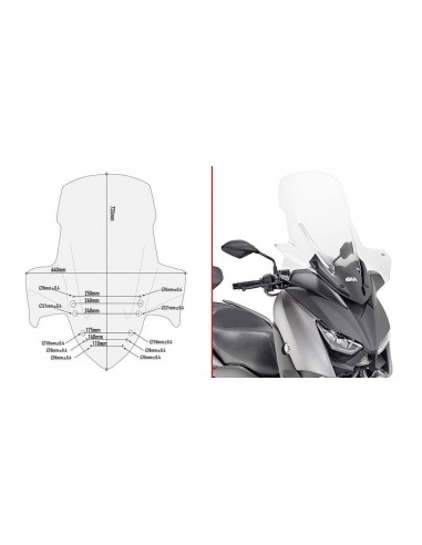 Para-brisa Givi D2136ST transparente para...