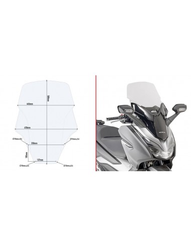 Cúpula Givi Transparente con Spoiler D1166ST