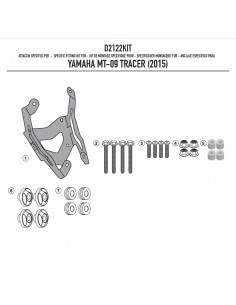 Kit de montagem Givi D2122KIT para Yamaha MT -09 Tracer...