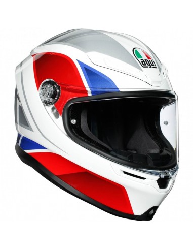 Casco AGV K6 Hyphen | Blanco-rojo-azul Casco AGV K6 Hyphen | Blanco-rojo-azul