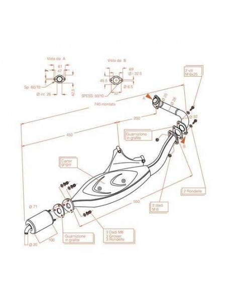 Escape Sitoplus Piaggio Zip SP 50 y NRG