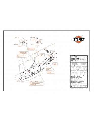 Escape Leovince Sitoplus Piaggio Liberty 50