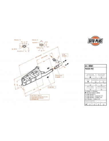 Escape Leovince Sitoplus Piaggio FL 50 - Free 50 | 0261