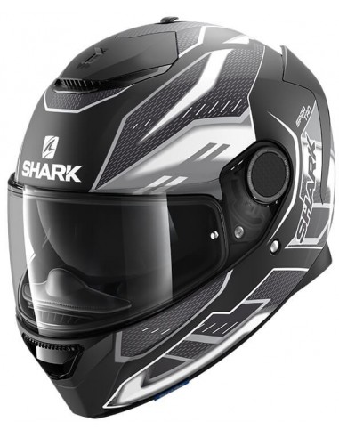 Casco Shark Spartan Antheon Mate | Negro y blanco | HE3436KWK Casco Shark Spartan Antheon Mate | Negro y blanco | HE3436KWK
