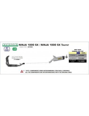Escape Arrow Indy-Race Kawasaki Ninja 1000 SX (2020) Escape Arrow Indy-Race Kawasaki Ninja 1000 SX (2020)