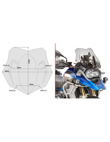 Cúpula Givi D5124B Ahumada BMW R 1200 / 1250 GS / Adventure (13 - 19)