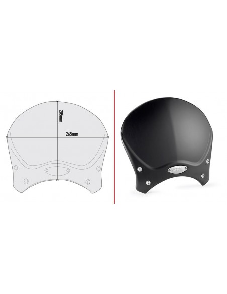 Para-brisa Givi 100ALB Cafe Racer